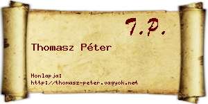 Thomasz Péter névjegykártya