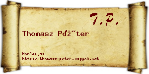Thomasz Péter névjegykártya